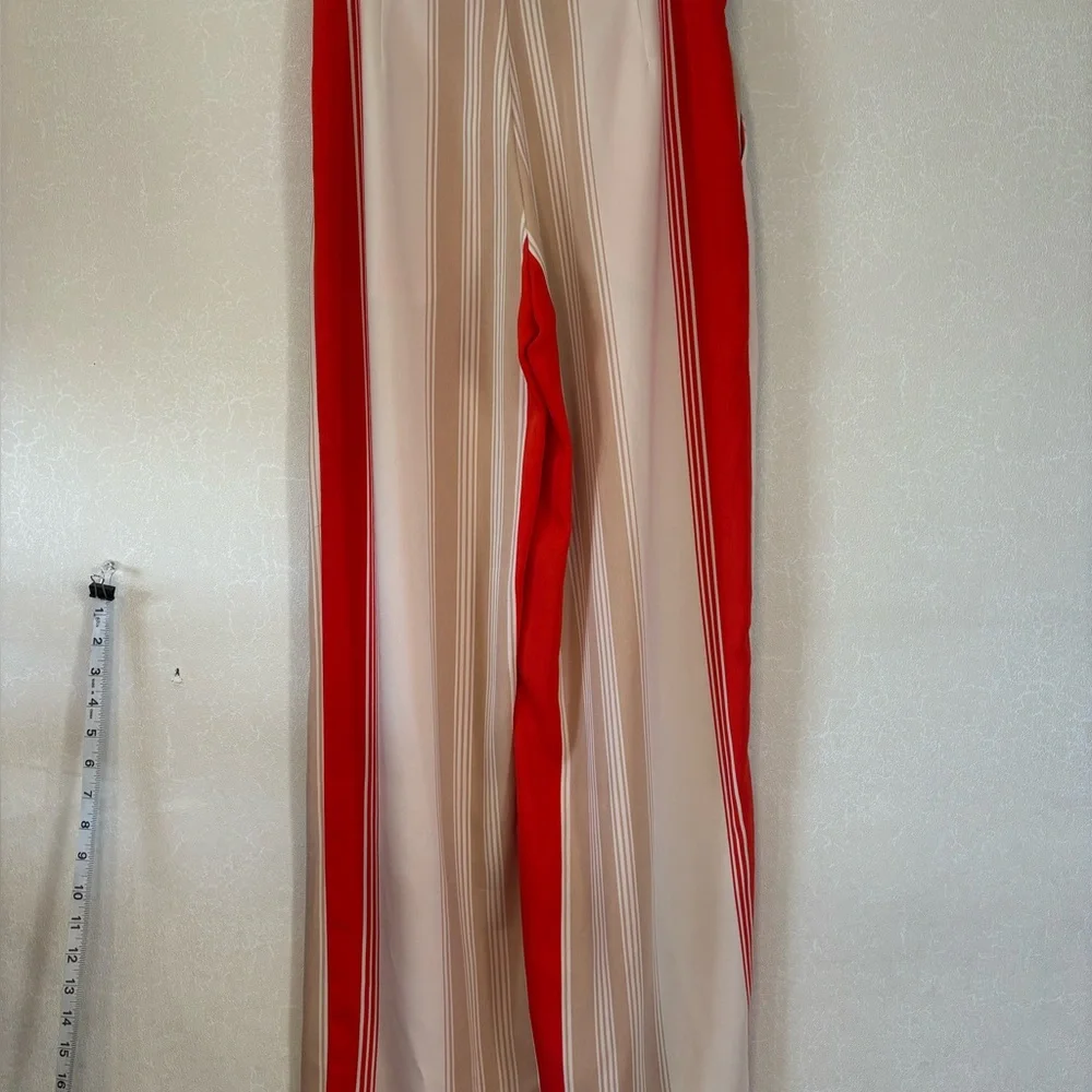 Forever 21 | Red and Cream Striped Wide Leg Pants | XS - Picture 3 of 5